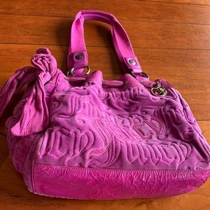 Vintage Juicy Couture Daydreamer Velour Bag Purse Magenta/Dark Pink/Purple 💜🩷